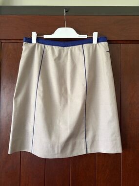 Falconnable Cotton Skirt with Navy Trim Size 14